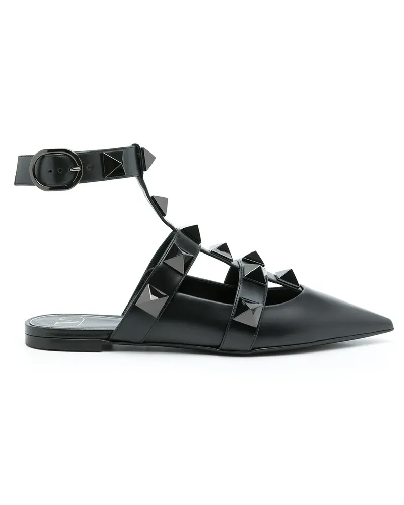 Valentino Garavani Roman Stud Ballerinas - Schwarz Schwarz
