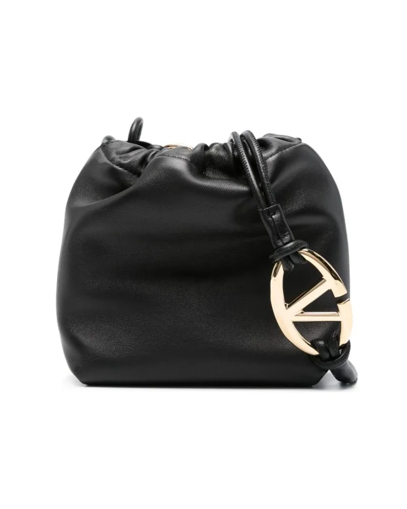 Valentino Garavani Mini Beuteltasche mit V-Logo - Schwarz Schwarz