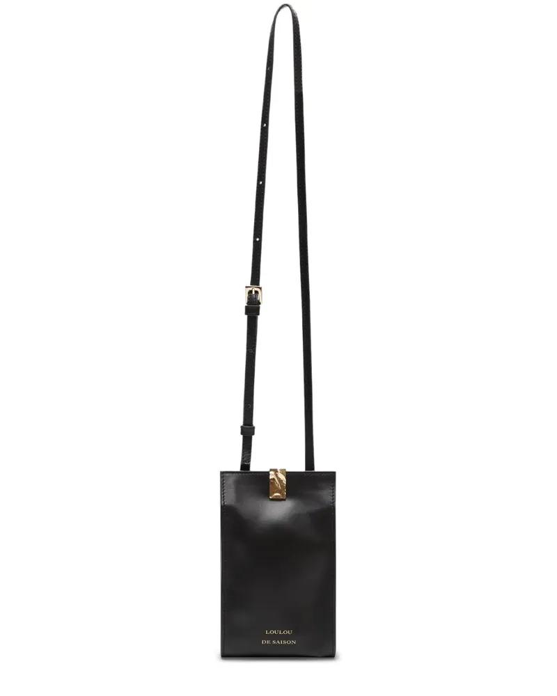 LOULOU Mini Hermin Schultertasche - Schwarz Schwarz