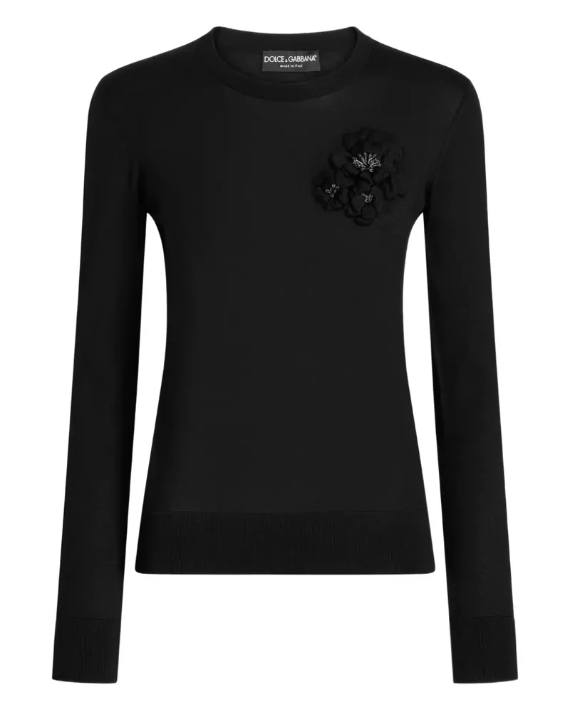 Dolce & Gabbana Pullover mit Applikationen - Schwarz Schwarz