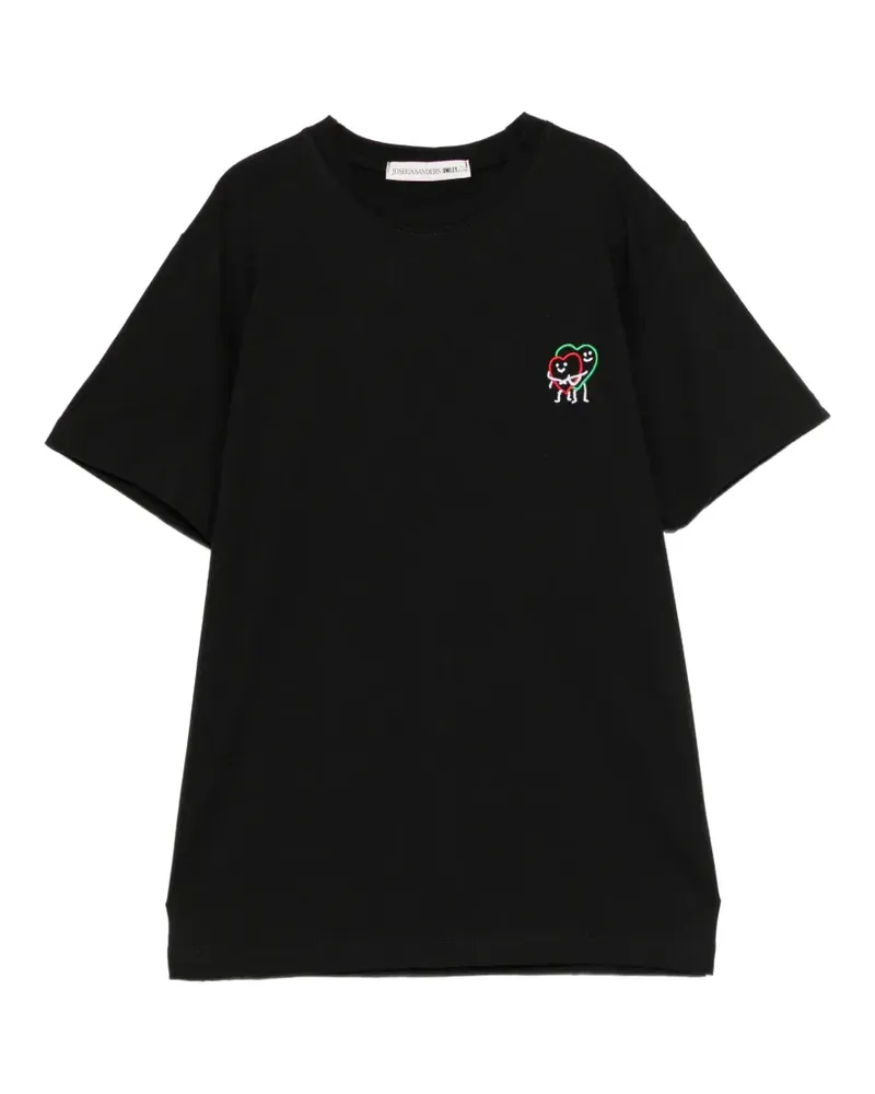 Joshua Sanders T-Shirt mit Herz-Motiv - Schwarz Schwarz