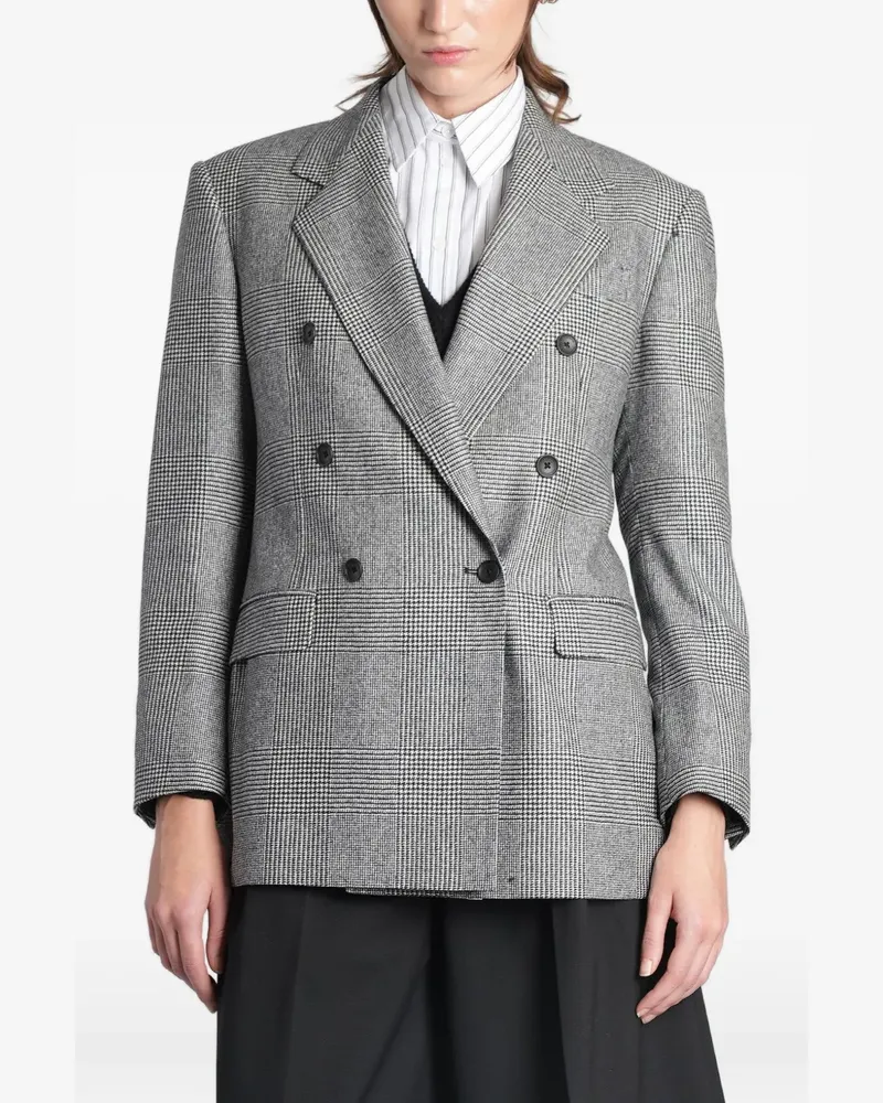 Tagliatore Doppelreihiger Blazer mit Karo - Grau Grau