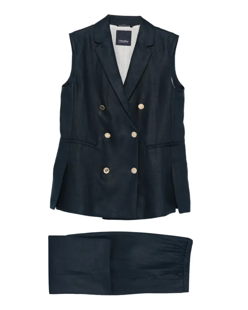 Max Mara Doppelreihiger Anzug (2er-Set) - Blau Blau