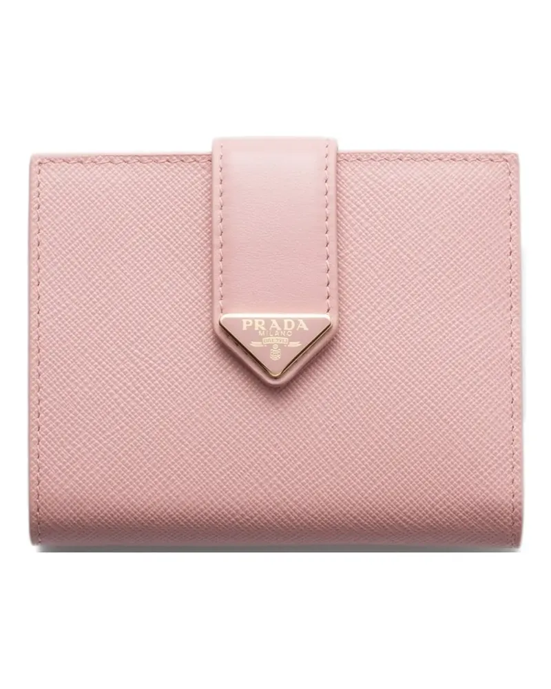 Prada Triangel-Portemonnaie mit Logo - Rosa Rosa
