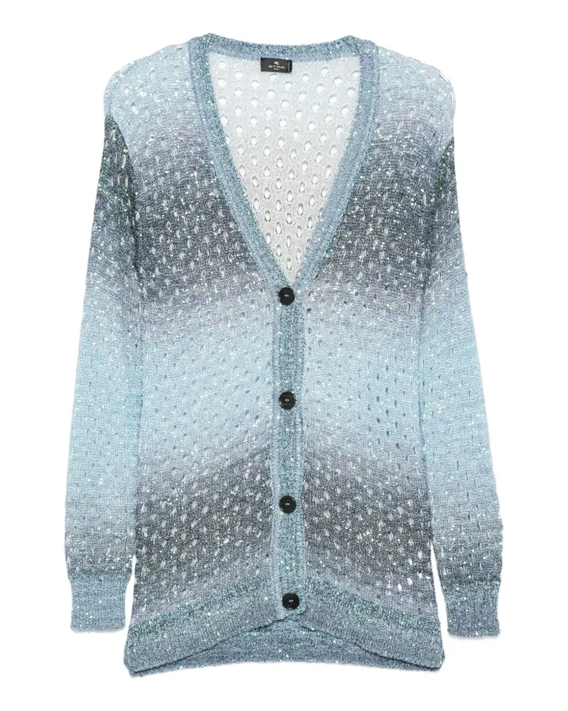 Etro Cardigan mit Pailletten - Blau Blau