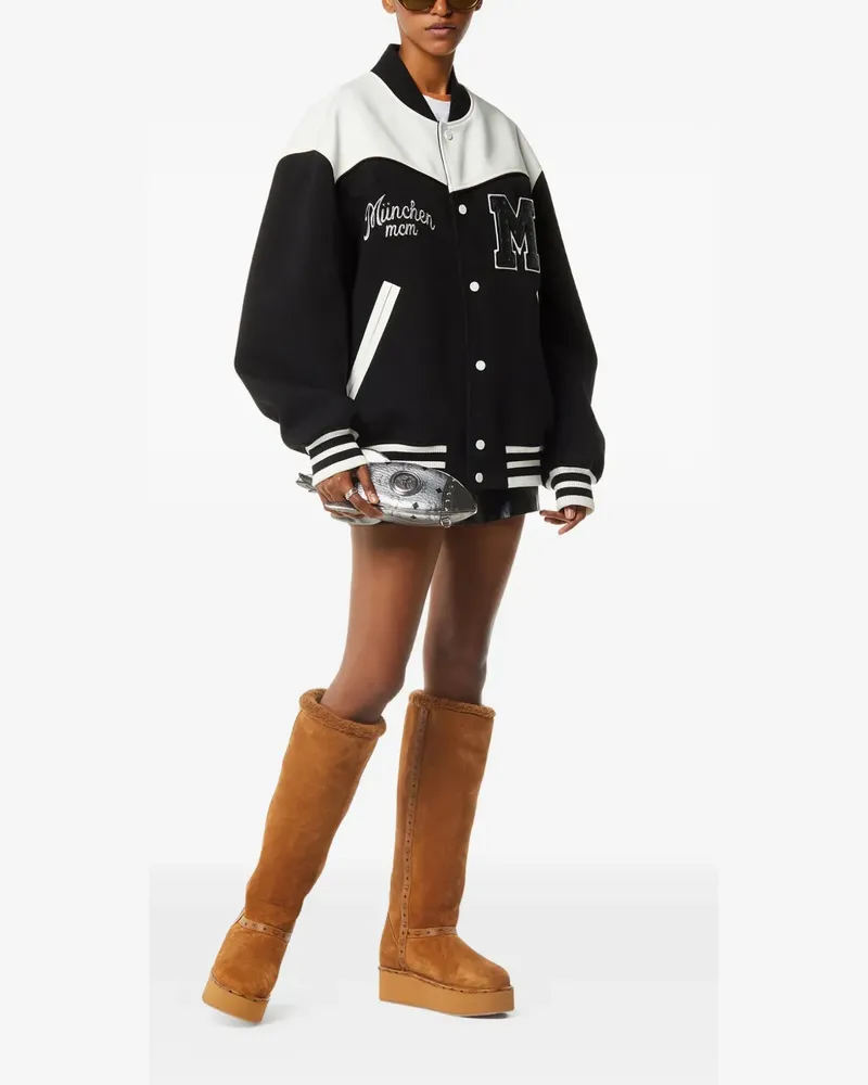 MCM rocket-design messenger bag - Silber Silber