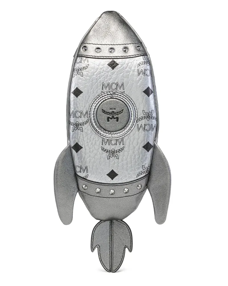 MCM Kuriertasche im Raketen-Design - Silber Silber