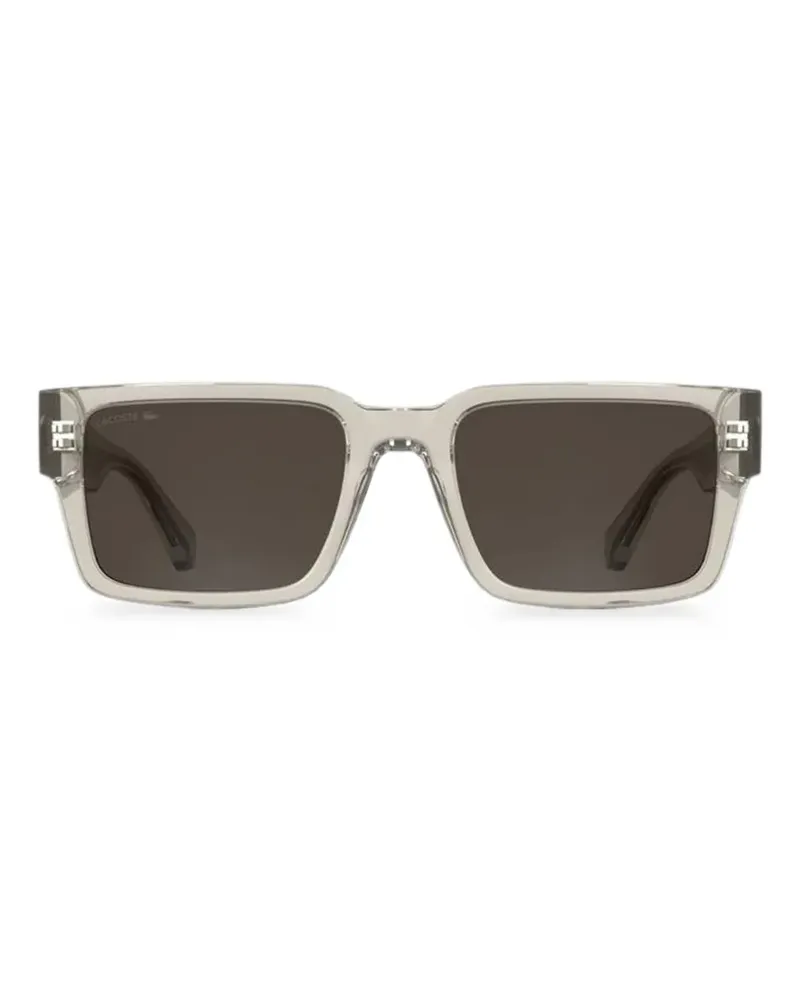 Lacoste Sonnenbrille mit eckigem Gestell - Grau Grau
