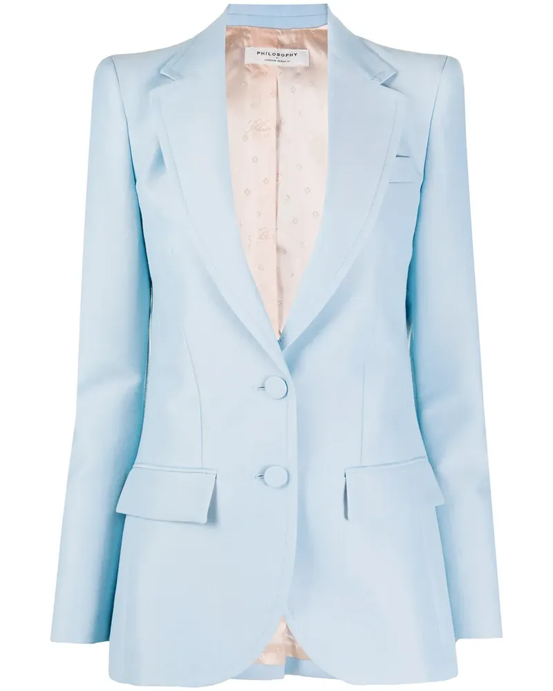 Philosophy Di Lorenzo Serafini single-breasted flap pocket blazer - Blau Blau