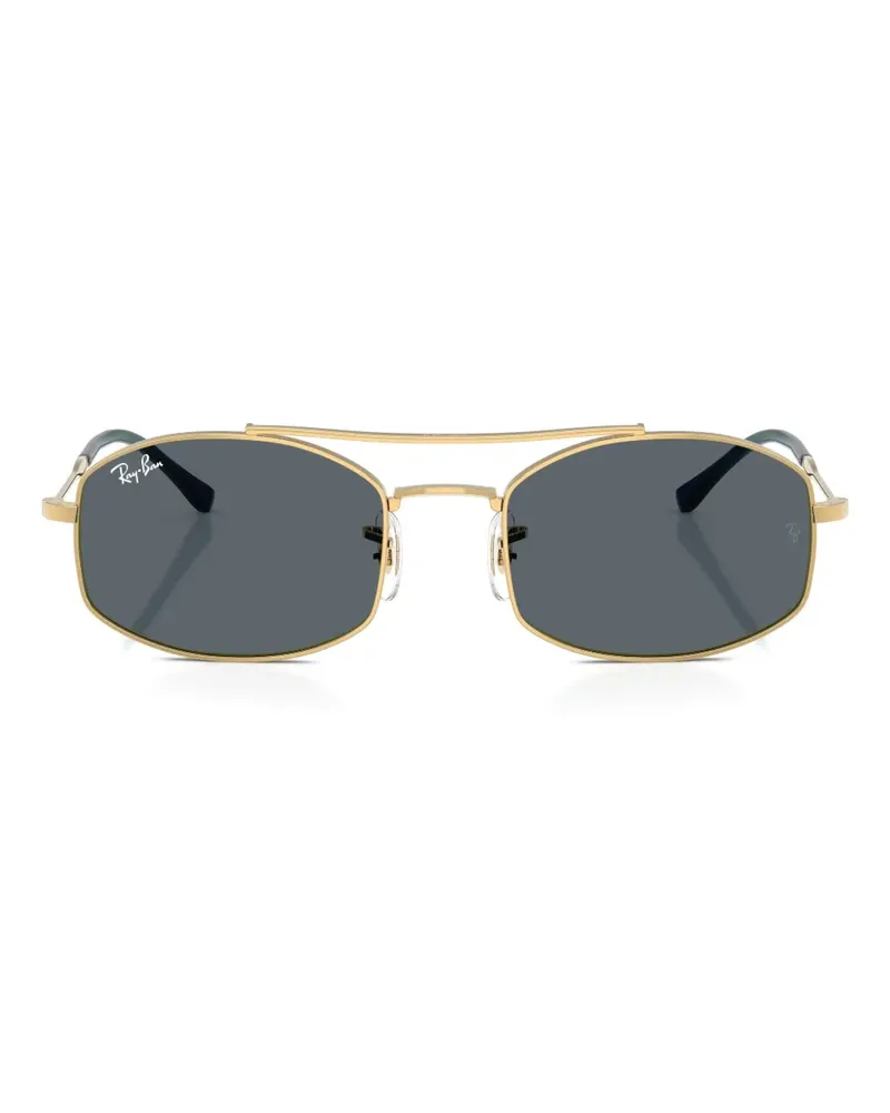 Ray Ban Sonnenbrille mit ovalem Gestell - Gold Gold