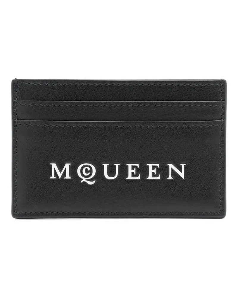 Alexander McQueen Kartenetui mit Logo-Prägung - Schwarz Schwarz