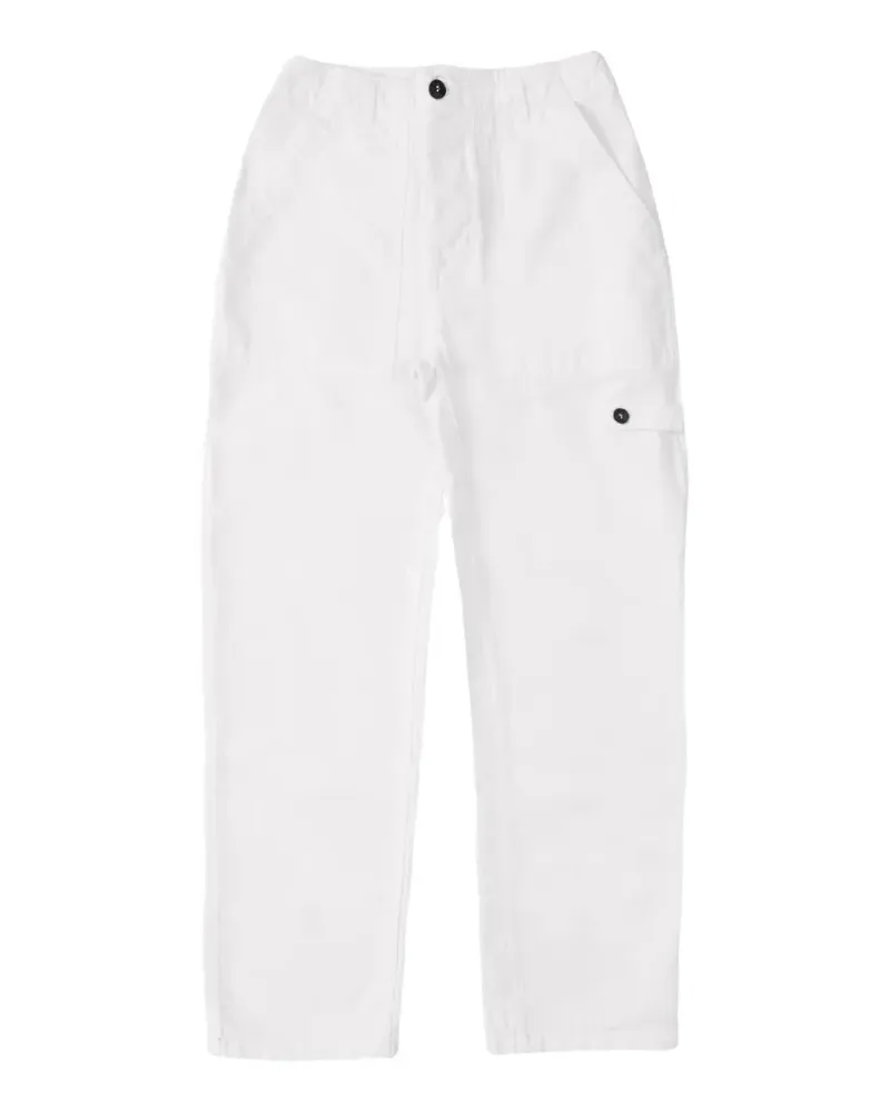 Fortela patch-pocket herringbone trousers - Weiß Weiß