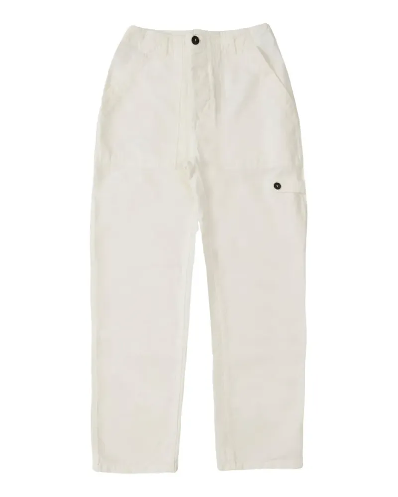 Fortela patch-pocket herringbone trousers - Weiß Weiß