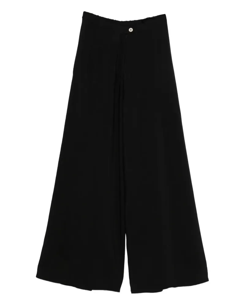 forte_forte Geknöpfte Hose mit Falten - Schwarz Schwarz