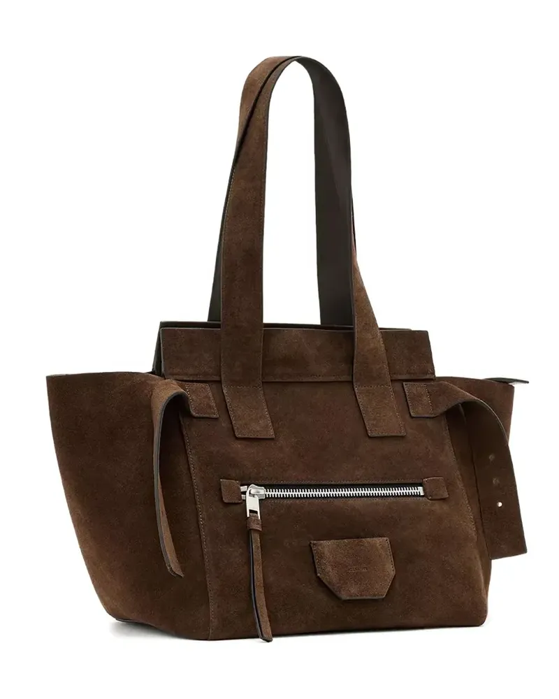 AllSaints Perez suede shoulder bag - Braun Braun