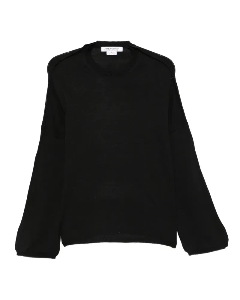 Comme des Garçons crew-neck drop-shoulder sweater - Schwarz Schwarz