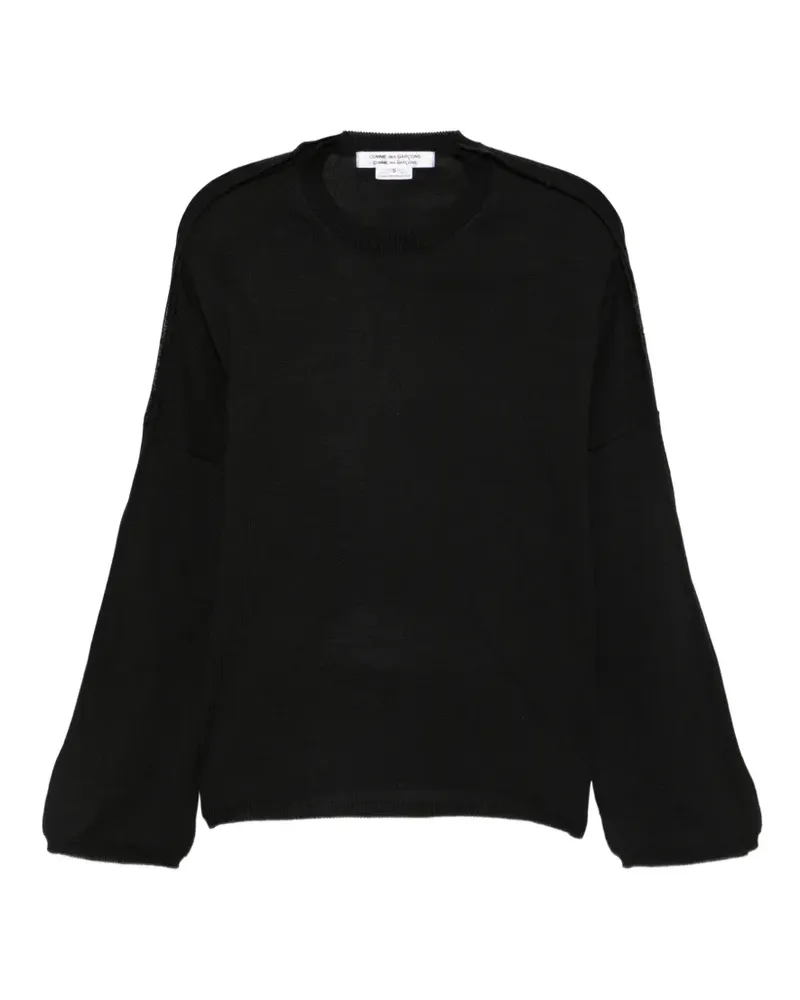 Comme des Garçons Pullover mit tiefen Schultern - Schwarz Schwarz