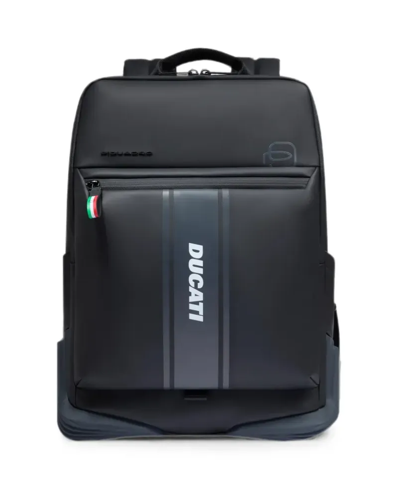 Piquadro x Ducati Rucksack mit Logo - Schwarz Schwarz