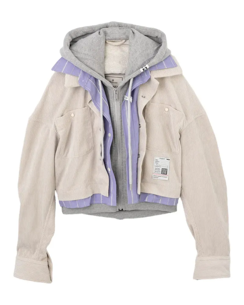 MIHARAYASUHIRO Jeansjacke im Distressed-Look - Nude Nude