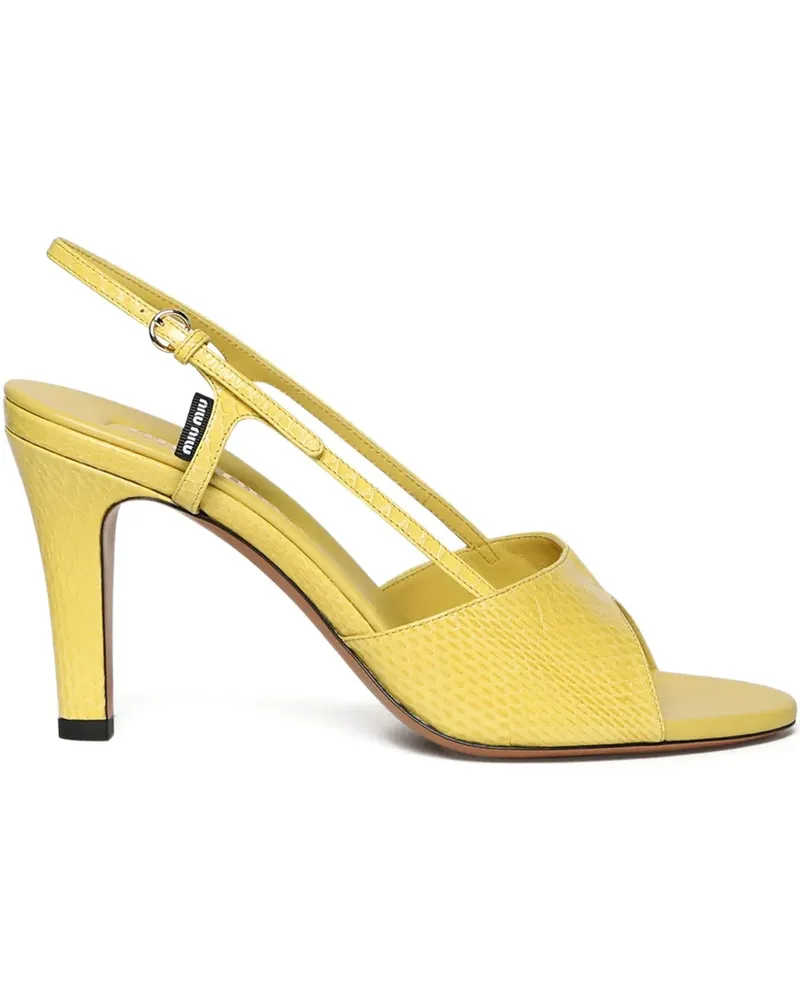 Miu Miu slingback heeled sandals - Gelb Gelb