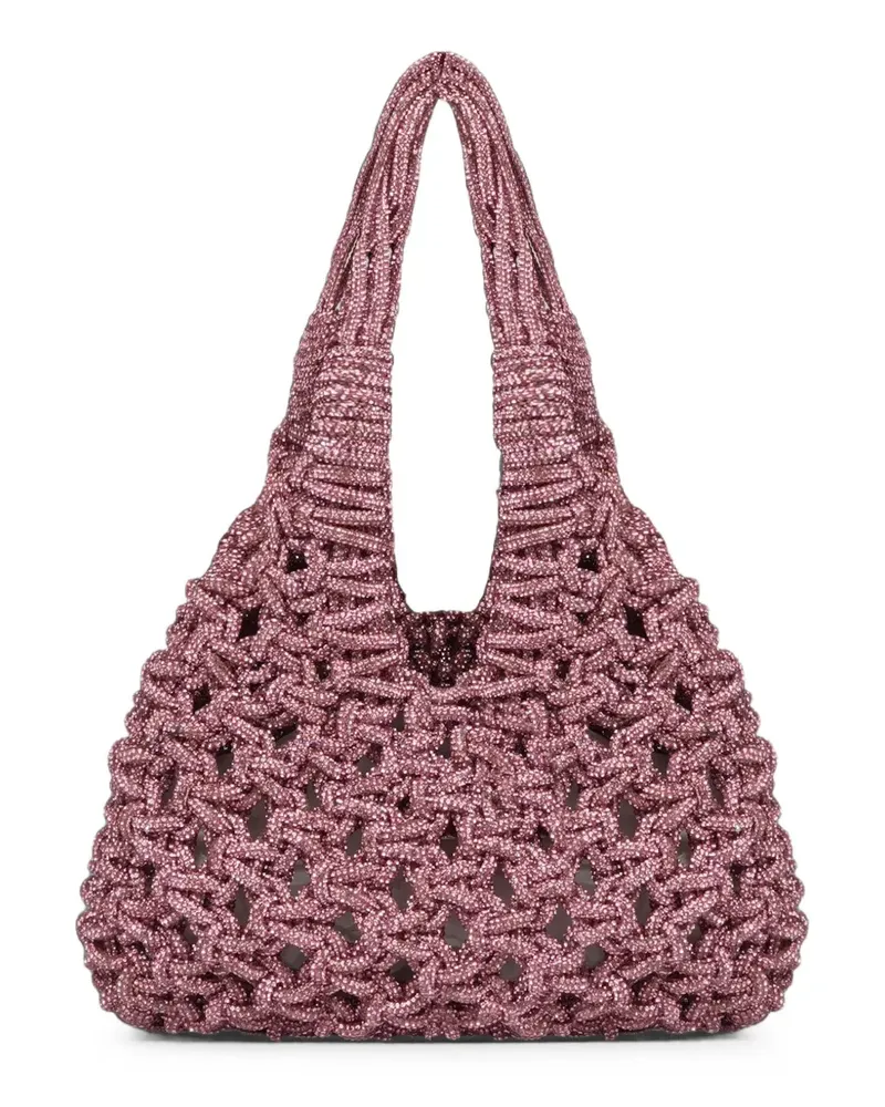 HIBOURAMA Vannifique Schultertasche mit Kristallen - Rosa Rosa