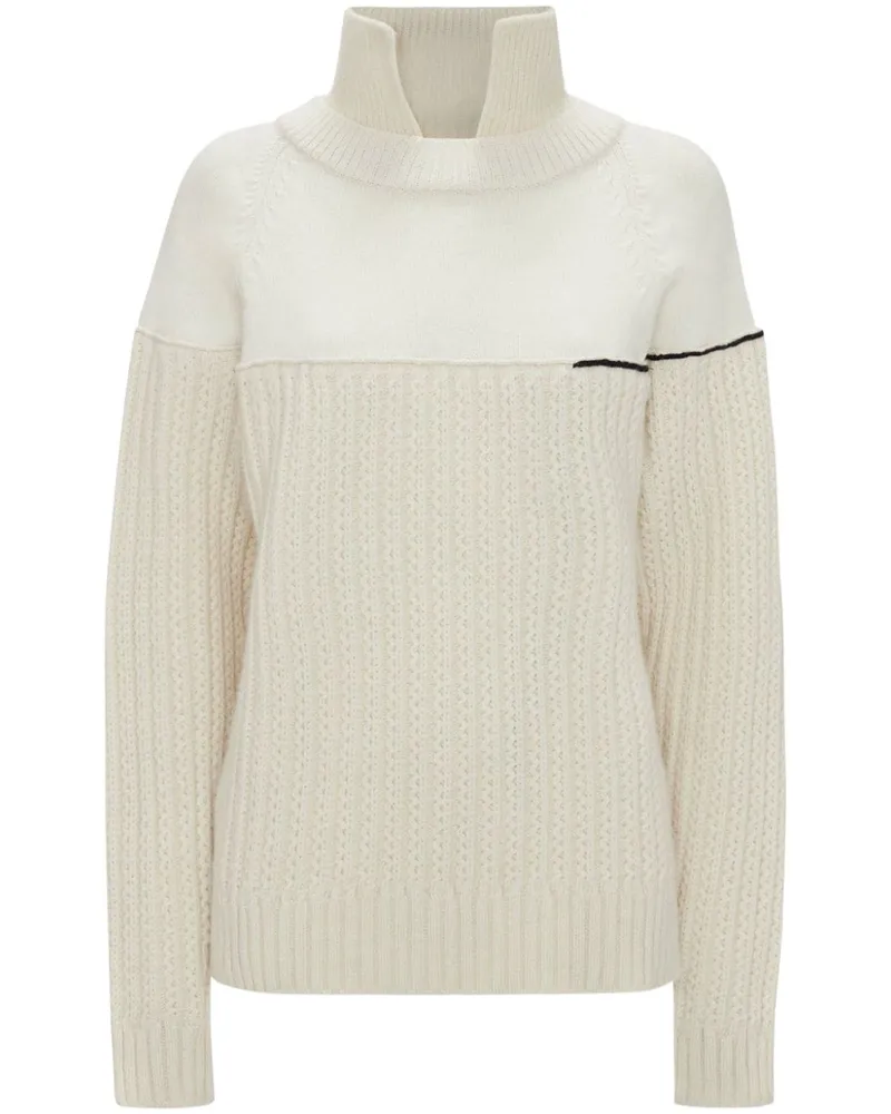 Victoria Beckham Pullover mit Kragendetail Weiß