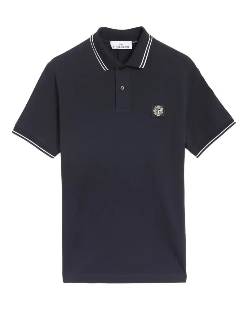 Stone Island Poloshirt mit Kontrastdetail - Blau Blau