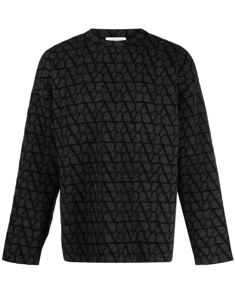 Valentino Garavani Pullover mit Toile Iconographe-Muster Grau