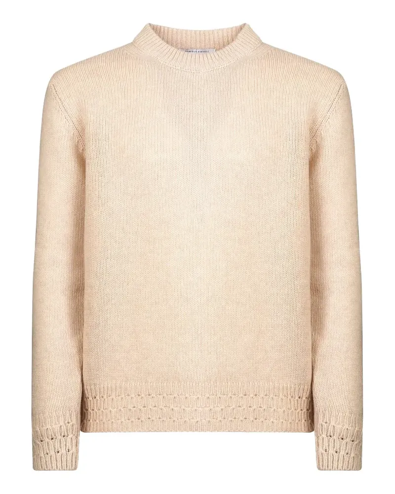 Daniele Fiesoli Pullover mit Rundhalsausschnitt und versetztem Besatz - Nude Nude