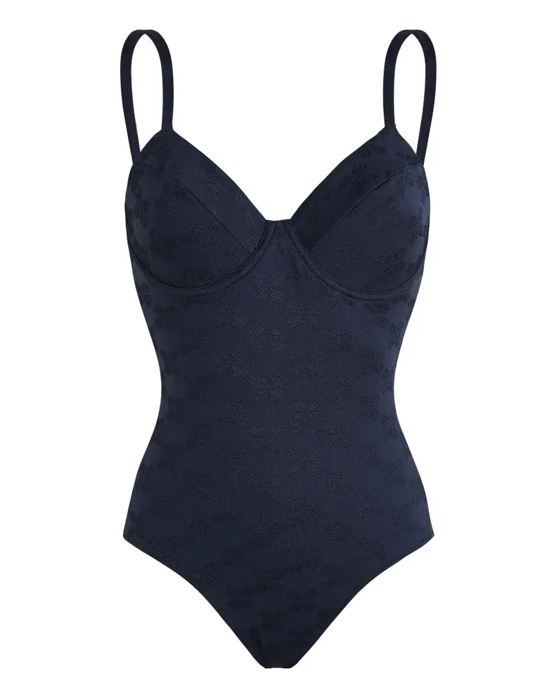 Vilebrequin Badeanzug mit Monogramm - Blau Blau