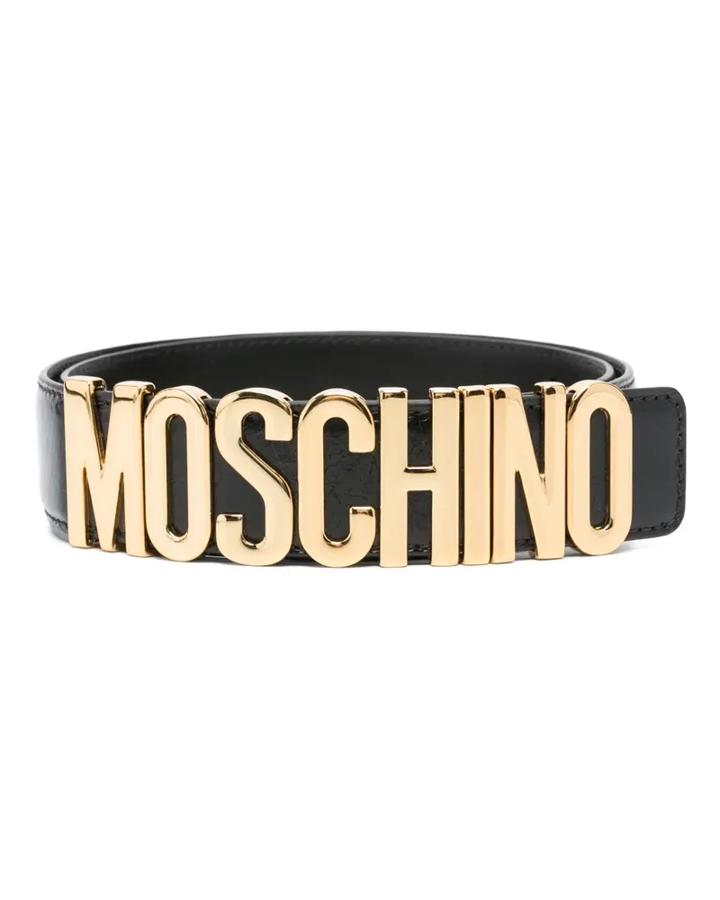Moschino Gürtel mit Logo - Schwarz Schwarz