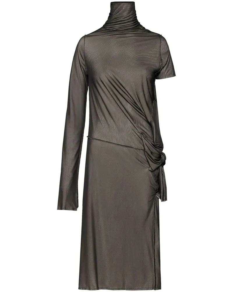 Maison Margiela Asymmetrisches Midikleid - Schwarz Schwarz