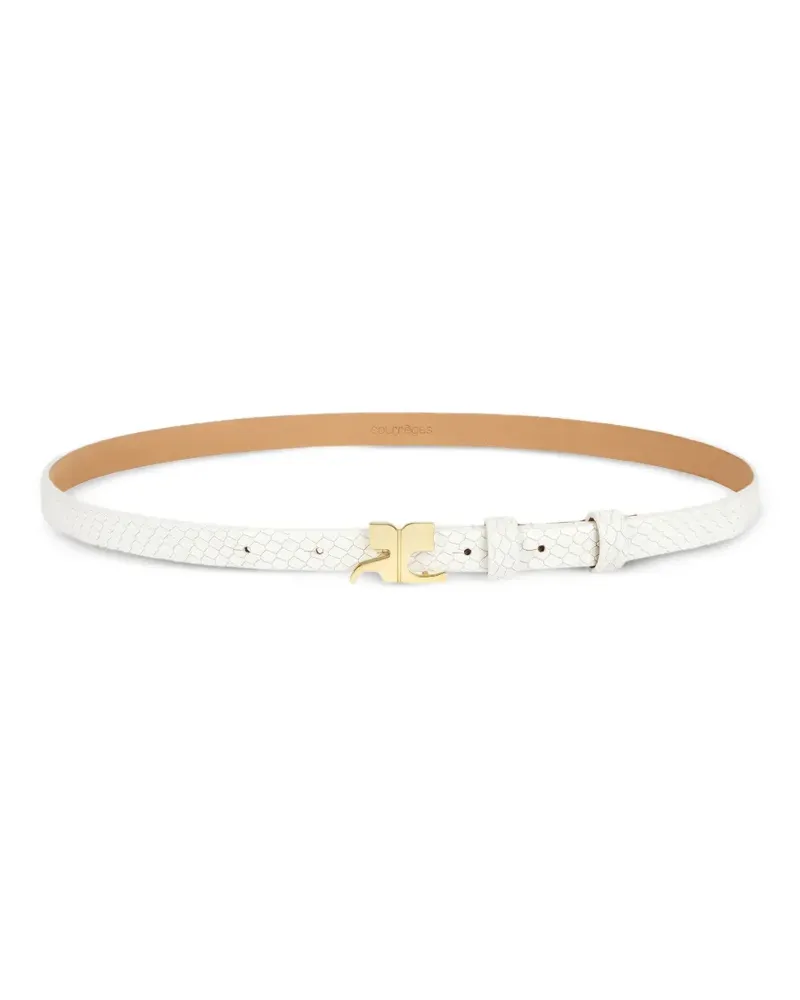 Courrèges Viper Gürtel - Weiß Weiß