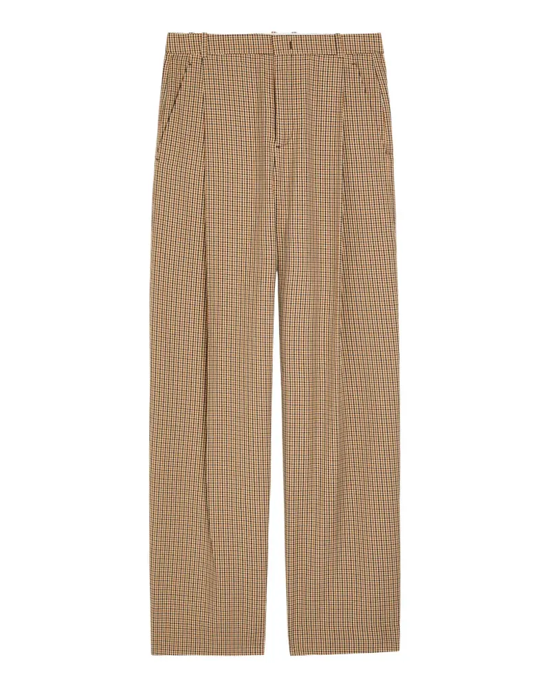 Vince Karierte Bundfaltenhose - Nude Nude
