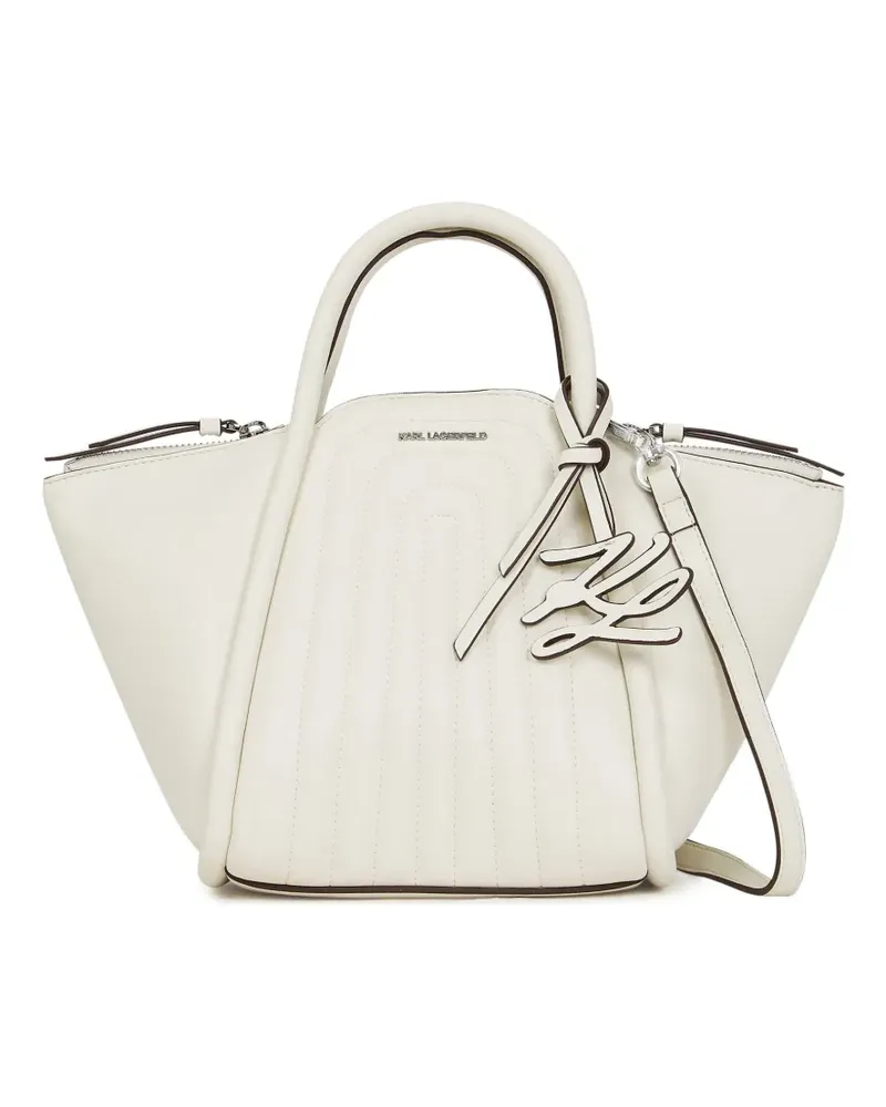 Karl Lagerfeld Gesteppte Mini-Handtasche - Weiß Weiß