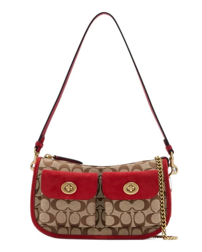 Coach Twin Turnlock Waverly bag In signature jacquard - Nude Nude