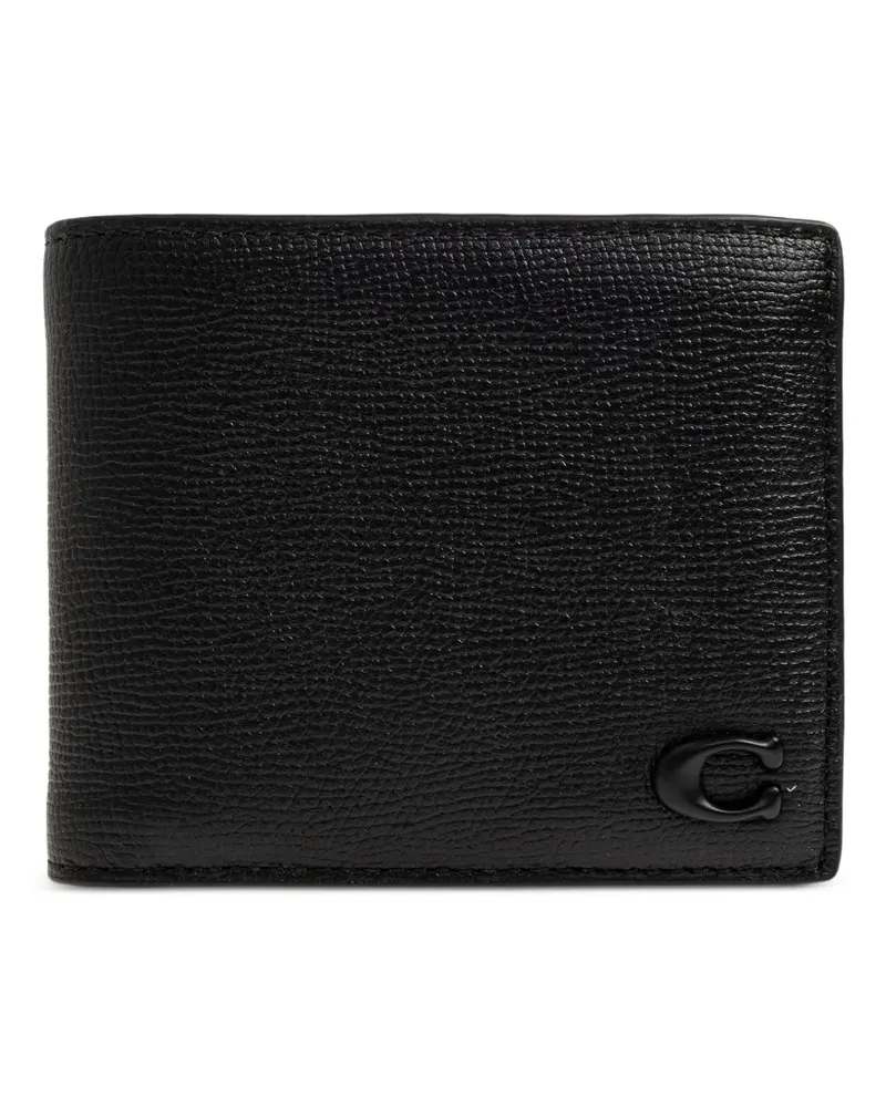 Coach logo-plaque wallet - Schwarz Schwarz