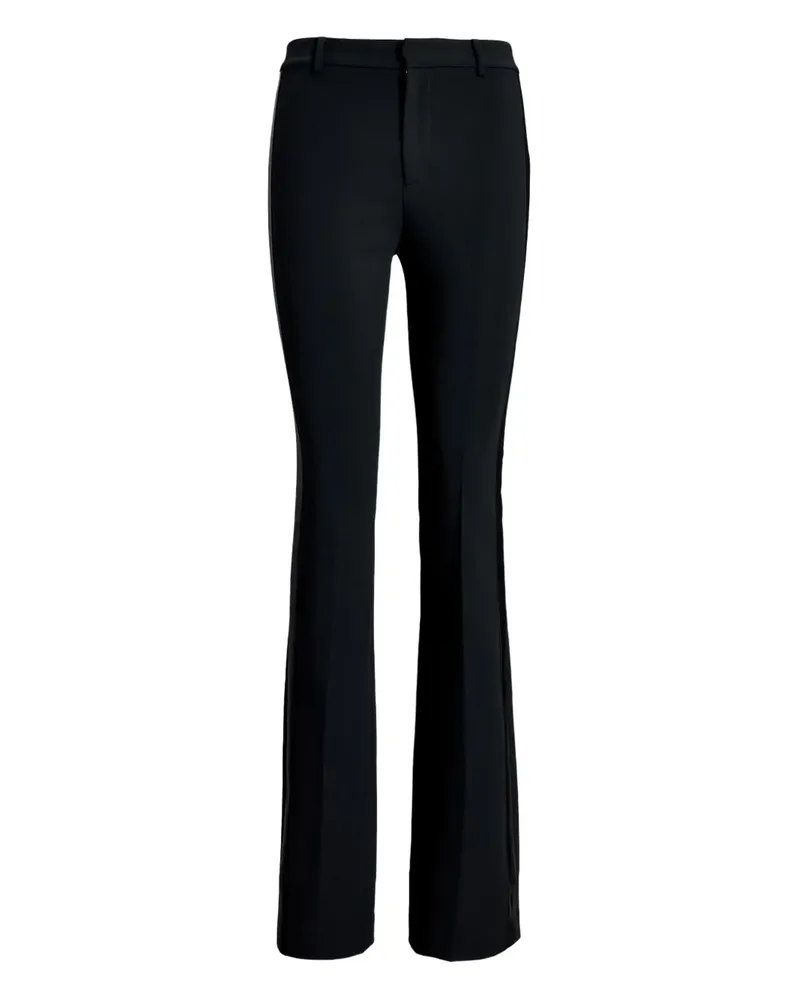 Ralph Lauren satin-stripe straight trousers - Schwarz Schwarz