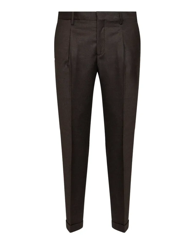 Briglia 1949 Tiberios pleated turned-up trousers - Braun Braun