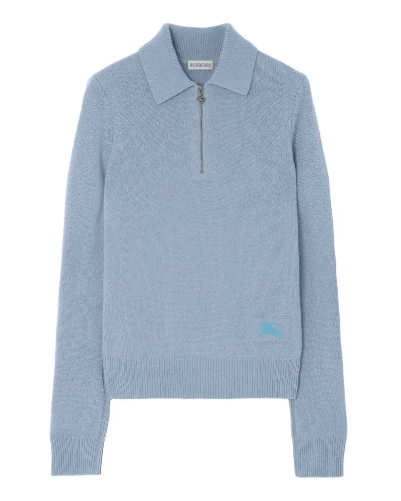 Burberry long-sleeve cashmere polo shirt - Blau Blau