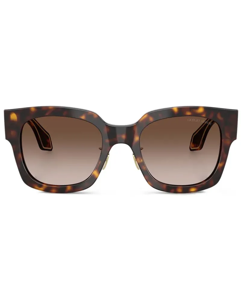 Giorgio Armani Brille mit eckigem Gestell - Braun Braun