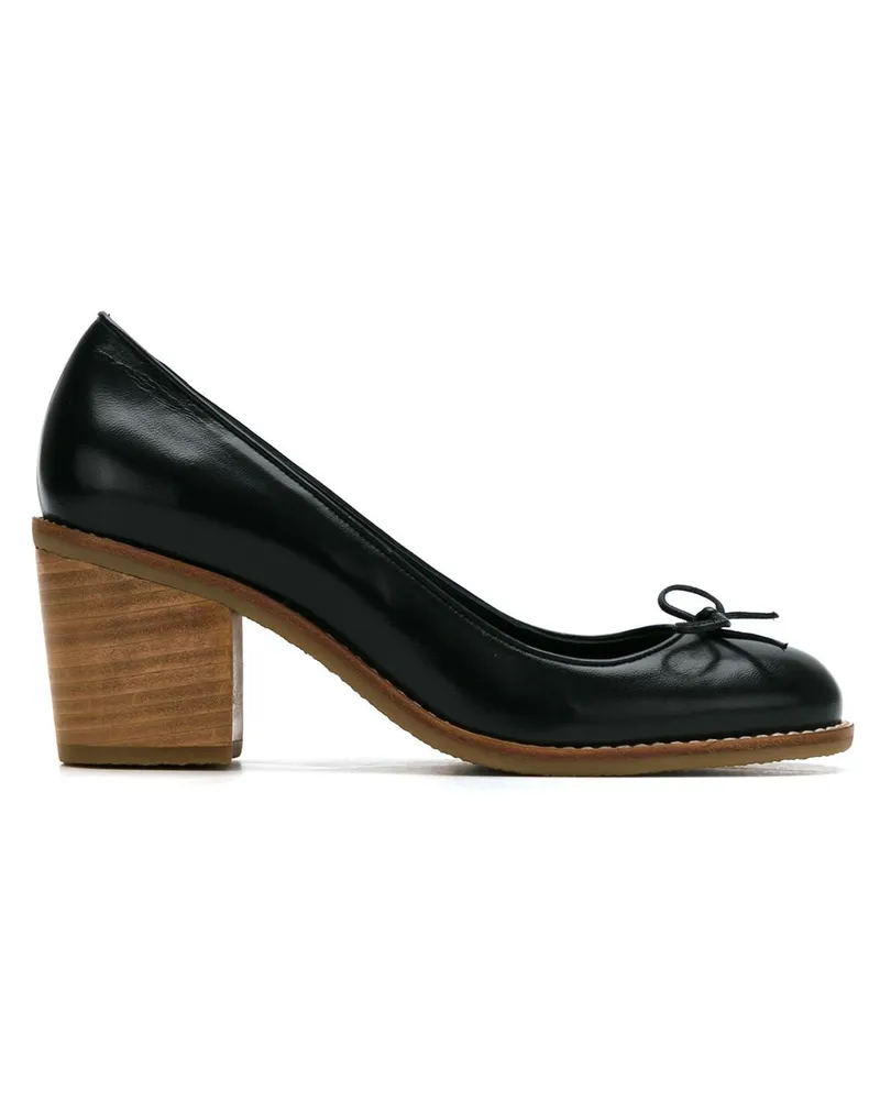 Sarah Chofakian Pumps aus Leder - Schwarz Schwarz