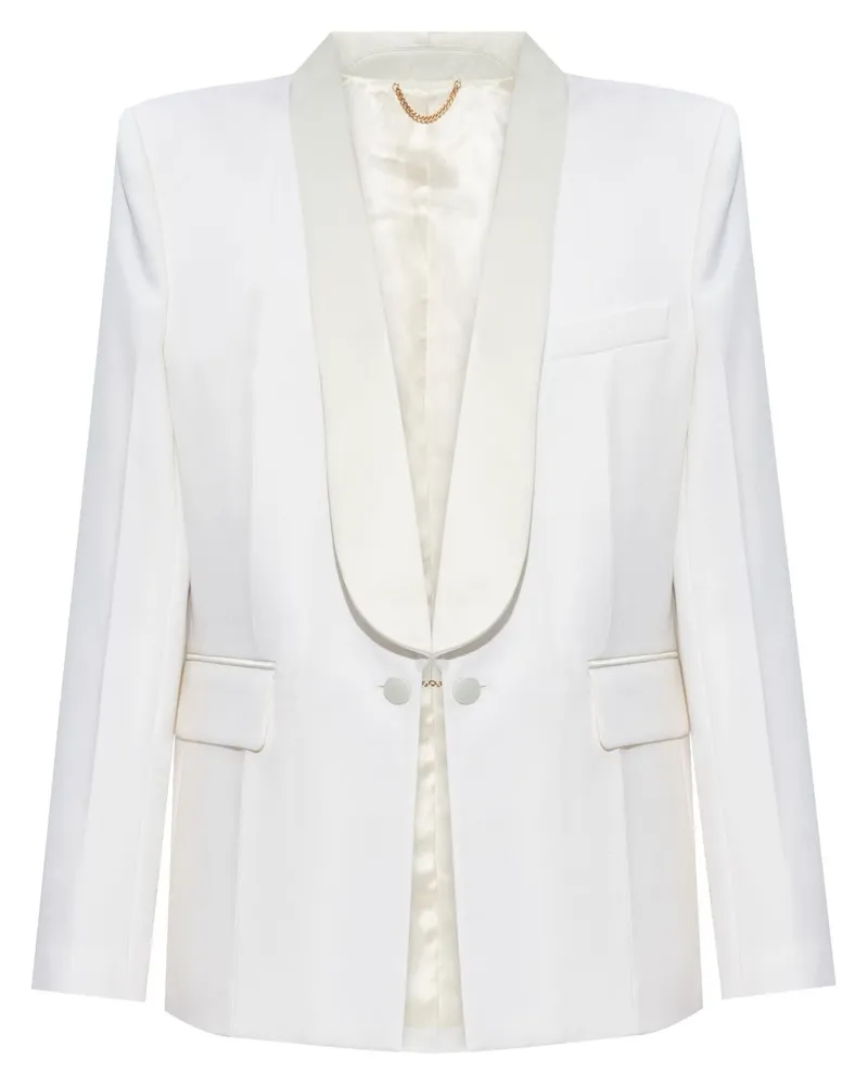 Victoria Beckham Blazer mit Schalkragen - Weiß Weiß