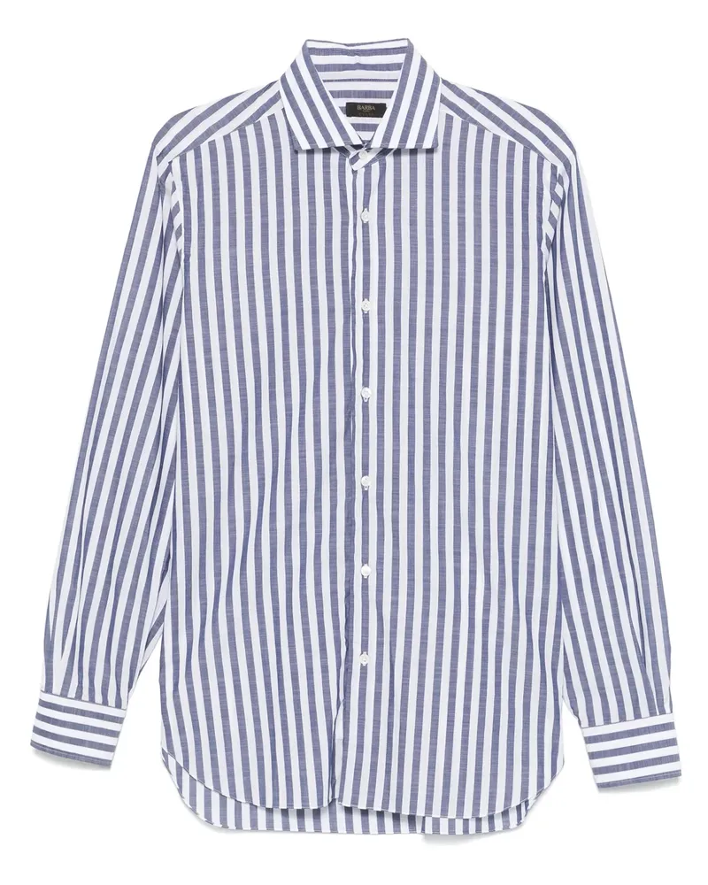 BARBA Gestreiftes Hemd - Blau Blau
