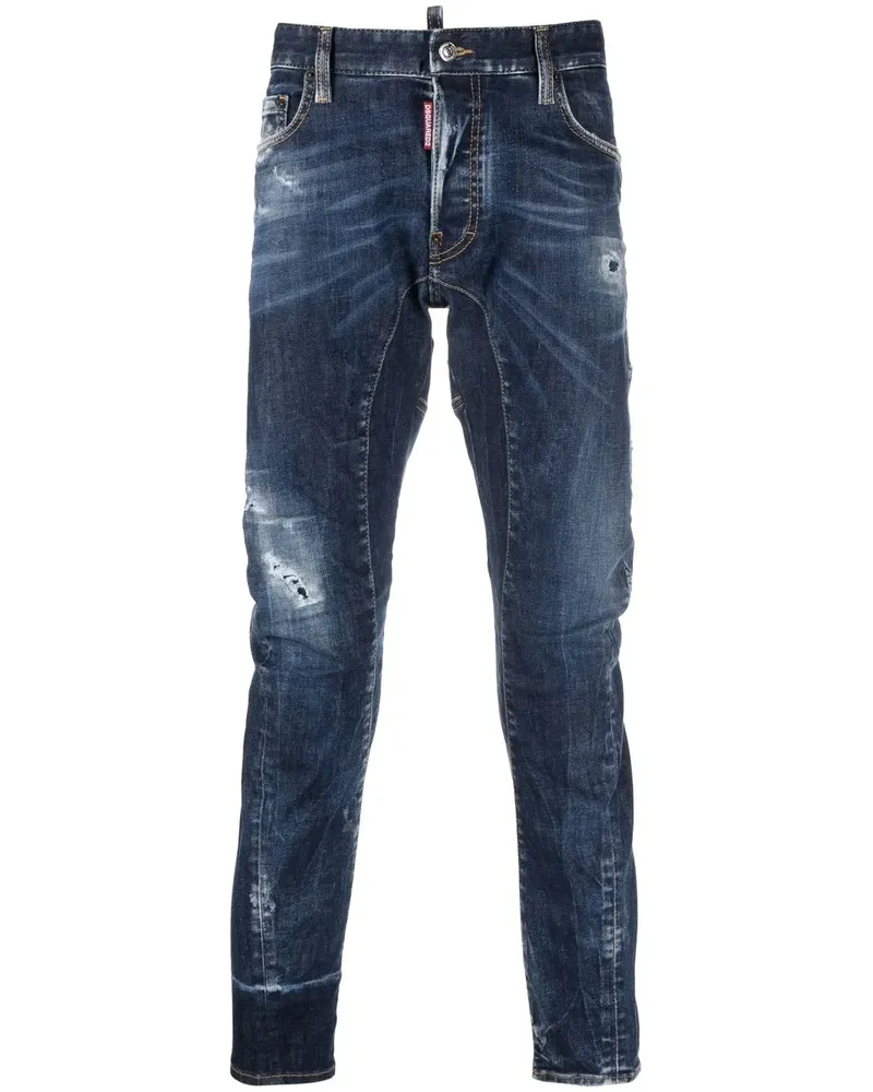 Dsquared2 Skinny-Jeans im Distressed-Look - Blau Blau