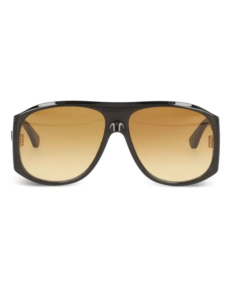 Chloé Pilotenbrille mit Logo-Print - Braun Braun