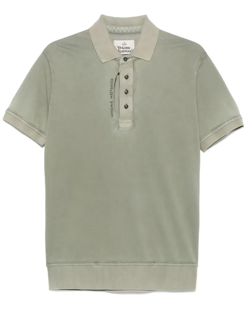 Vivienne Westwood Stückgefärbtes Piqué-Poloshirt - Grün Grün