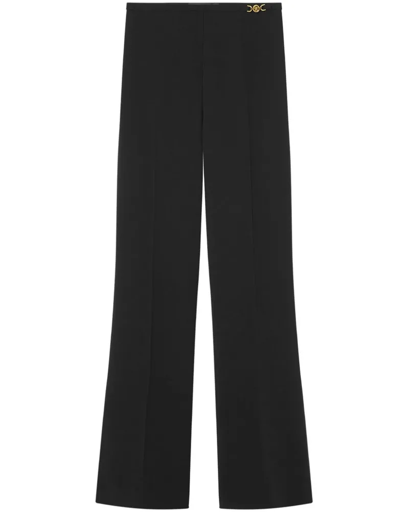 Versace Hose mit weitem Bein - Schwarz Schwarz