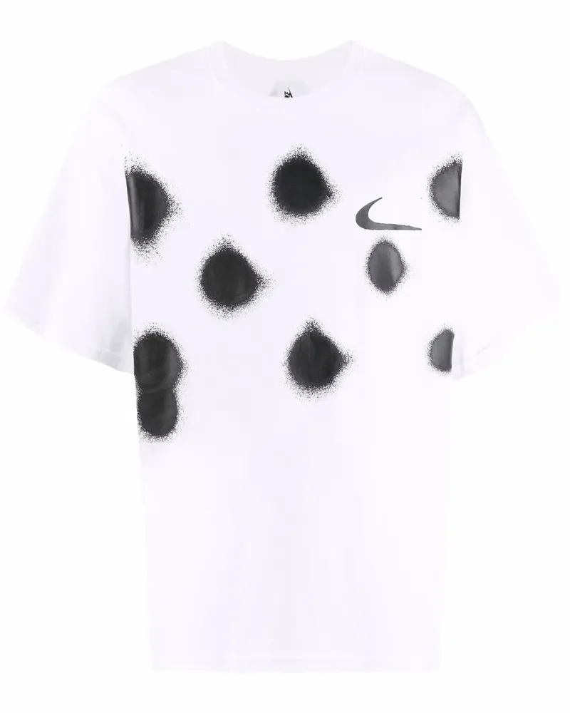 Nike T-Shirt mit Logo-Print - Weiß Weiß