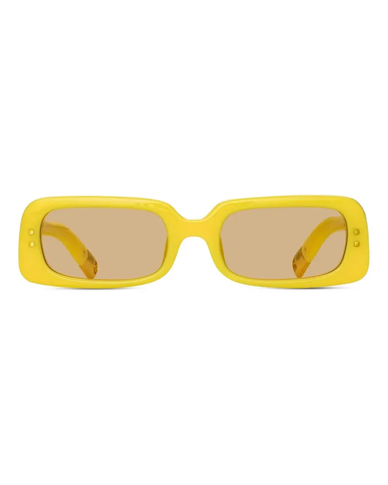 Jacquemus Azzuro Sonnenbrille mit eckigem Gestell - Gelb Gelb